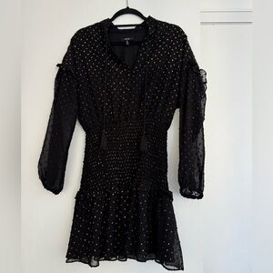 Aqua Black Mini Dress